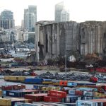 FILE PHOTO: A view shows the site of the August 4 explosion at Beirut port
