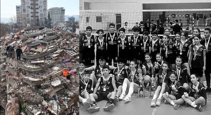 وفاة فريق كرة طائرة بالكامل في زلزال تركيا