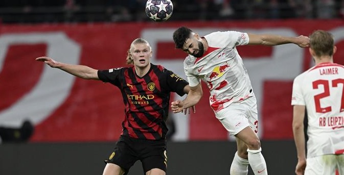 دوري ابطال اوروبا لكرة القدم: فوز متأخر للانتر وتعادل لايبزغ ومانشستر سيتي