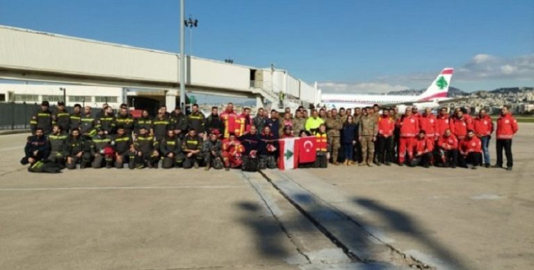 وصول بعثة الانقاذ اللبنانية من تركيا بعد انتهاء مهمتها