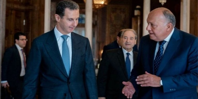 الأسد يلتقي شكري ويتسلم رسالة من السيسي