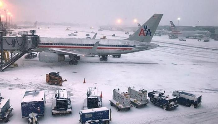 إلغاء 700 رحلة طيران في أميركا بسبب الطقس