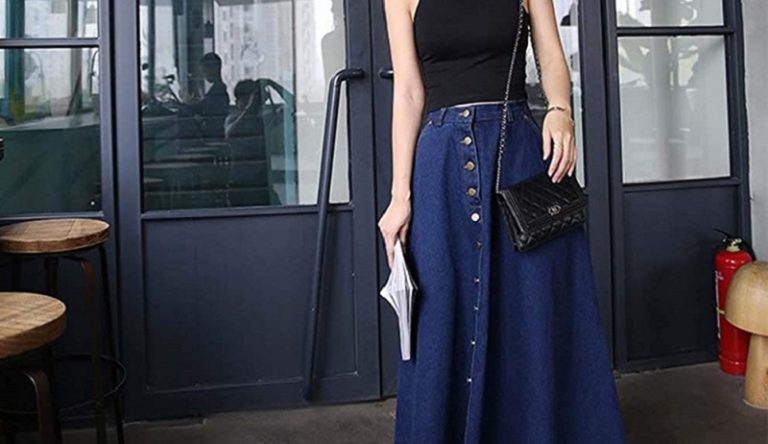 بالصور: كيفية تنسيق تنانير الدنيم الطويلة