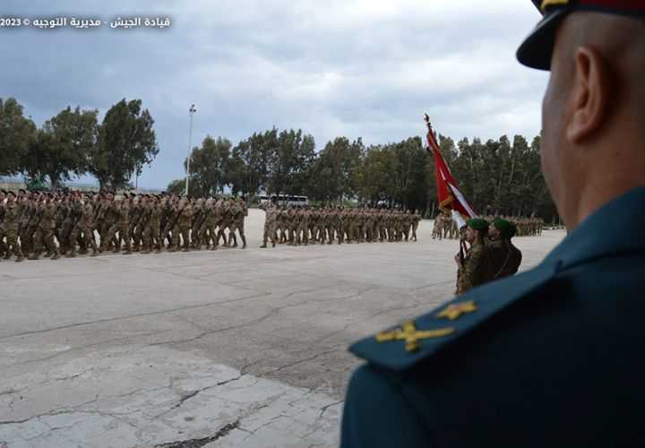 حفل تقديم جنود متمرنين ومجندين ممدّدة خدماتهم إلى العلم