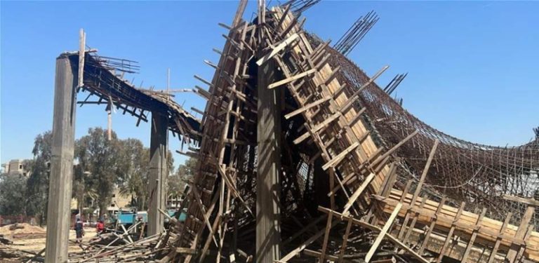 إنهيار مبنى قيد الانشاء في بغداد