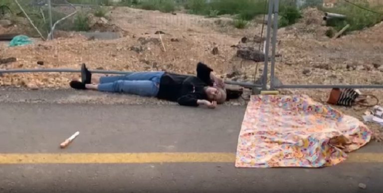 بالفيديو: إصابة إمرأة فلسطينية بزعم تنفيذها عملية طعن