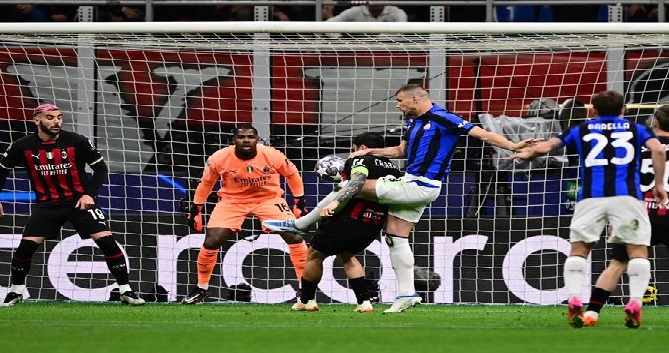 الانتر يهزم ميلان بثنائية ويضع قدماً في نهائي دوري أبطال اوروبا