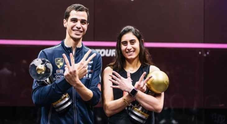 نورالشربيني وعلي فرج يتوجان بلقب بطولة العالم للأسكواش