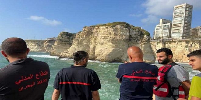 غريق قبالة صخرة الروشة… وتحذير للمواطنين