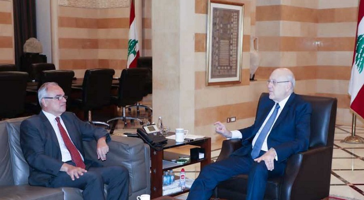 ميقاتي يستوضح من منصور مدى التزام لبنان بمكافحة تبييض الأموال