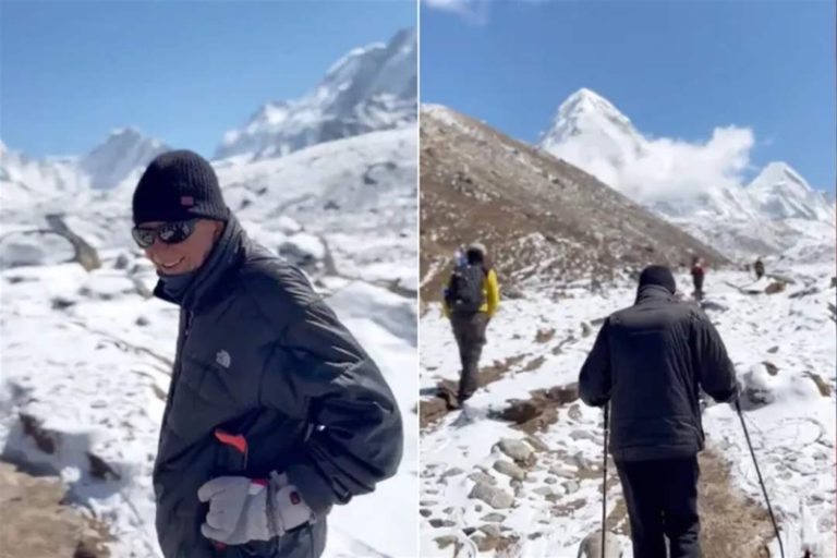 بالفيديو.. مسن سعودي يتسلق جبال الهيمالايا