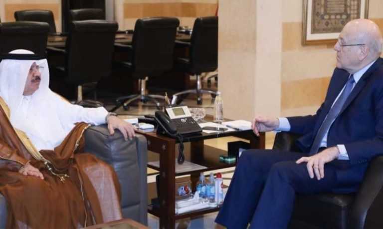 ميقاتي يلتقي السفير القطري