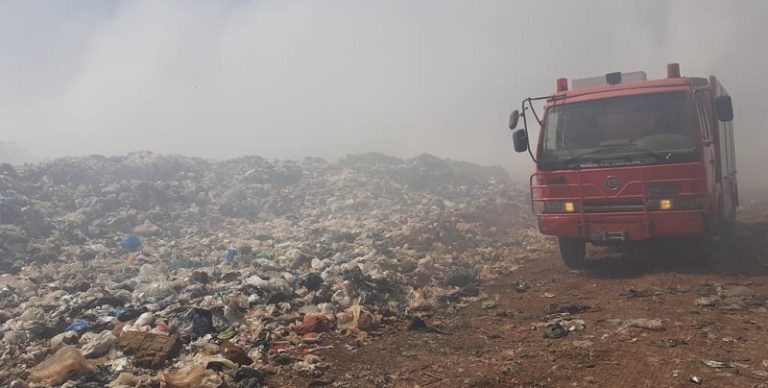 حريق كبير بمكب نفايات في عكار