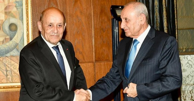 نبيه بري لودريان فرنسا لبنان