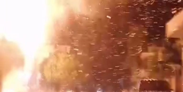 بالفيديو.. حريق شجرة يتسبب بذعر في بعلبك