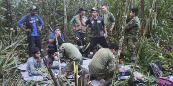 4 أطفال أحياء بعد أربعين يوماً على تحطم طائرتهم في أدغال كولومبيا