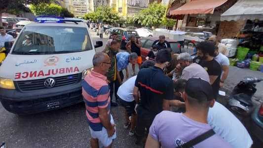 جريح بإنزلاق دراجة نارية في طريق الجديدة