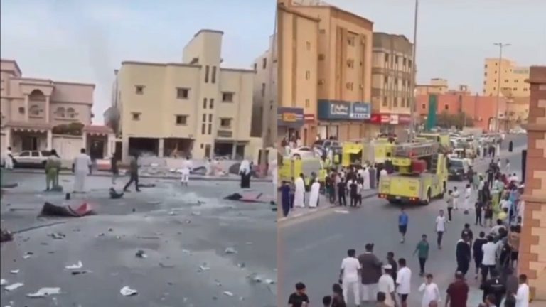 بالفيديو.. انفجار داخل مطعم في السعودية
