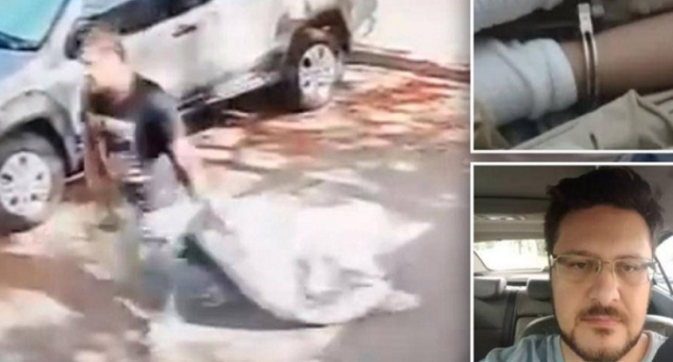 بالفيديو.. إختطف طفلة ووضعها في حقيبة وإعتدى عليها