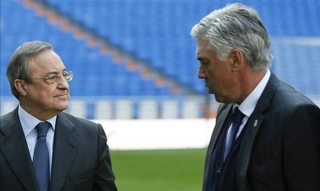 انشيلوتي يلتقي بـ”بيريز” لبحث الأوضاع داخل الفريق الملكي