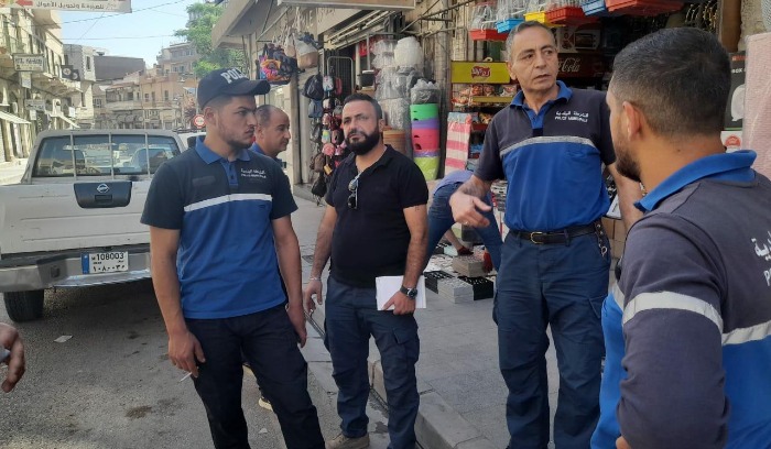 شرطة بلدية بعلبك تزيل التعديات