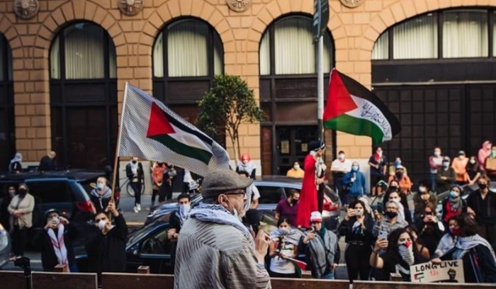 بالصور.. تظاهرة في روما تضامناً مع جنين