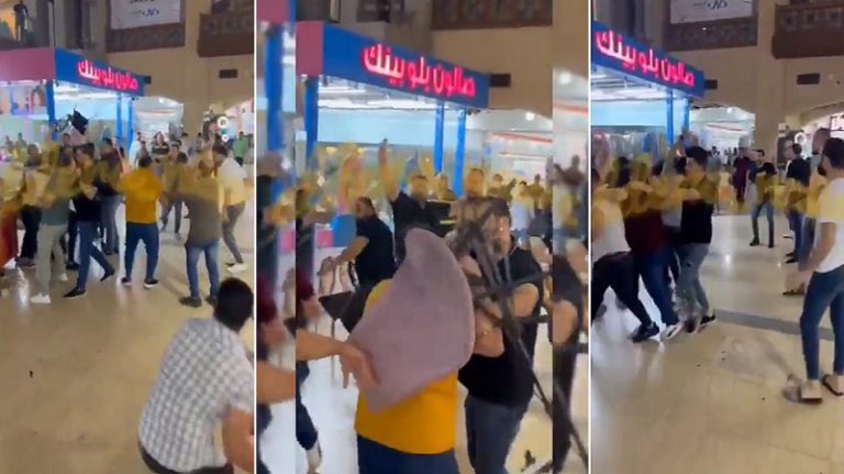 بالفيديو: “معركة كراسي” بين المصريين في الكويت!