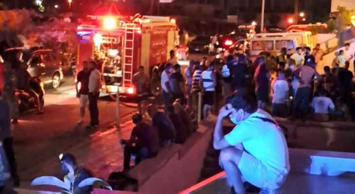 شهيد و4 جرحى من الدفاع المدني في حريق على طريق المطار