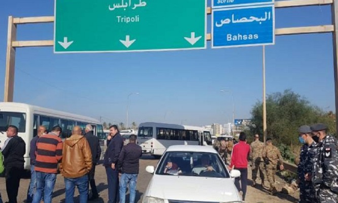 قطع الطريق عند أوتوستراد البالما