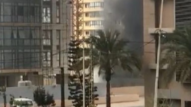 بالفيديو.. انفجار خزان مازوت في الجناح