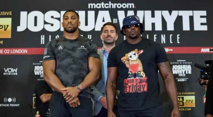 الغاء نزال الملاكمة بين انتوني جوشوا وديليان وايت