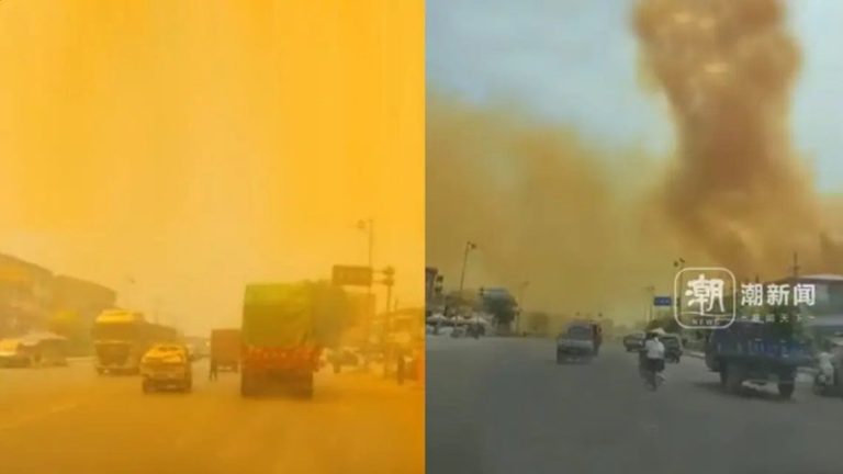 بالفيديو.. دخان أصفر في مدينة صينية!