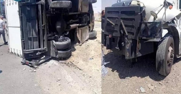 انقلاب شاحنة محملة بالأموال!