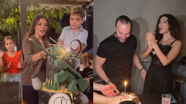 بالفيديو.. نادين نجيم تحتفل بعيد ميلاد ابنها وخطيبها