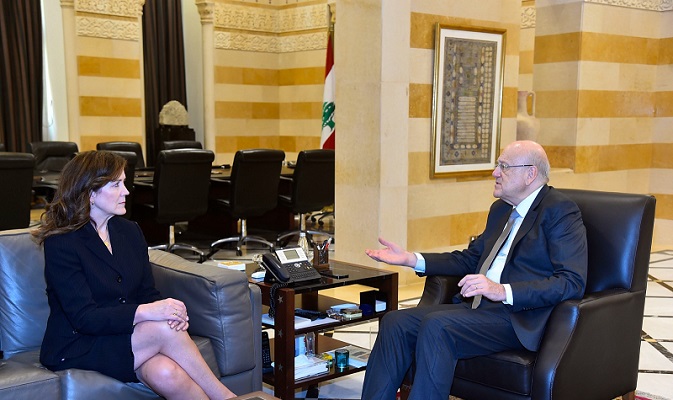 ميقاتي أمام شيا: الإعتداء على السفارة إعتداء على أمننا