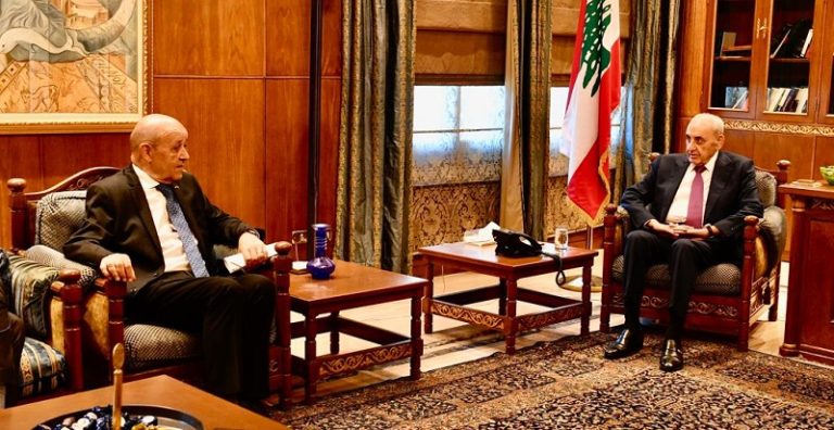 برّي: وجهات النظر متطابقة مع لودريان