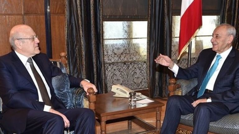 بري وميقاتي: لمقاربة موضوع المؤسسة العسكرية بهدوء