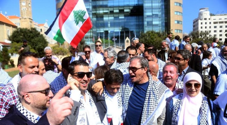 اعتصام تضامني مع فلسطين لفناني لبنان