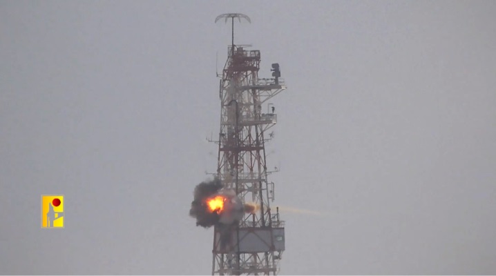 بالفيديو.. لحظة استهداف الموقع البحري للاحتلال في رأس الناقورة