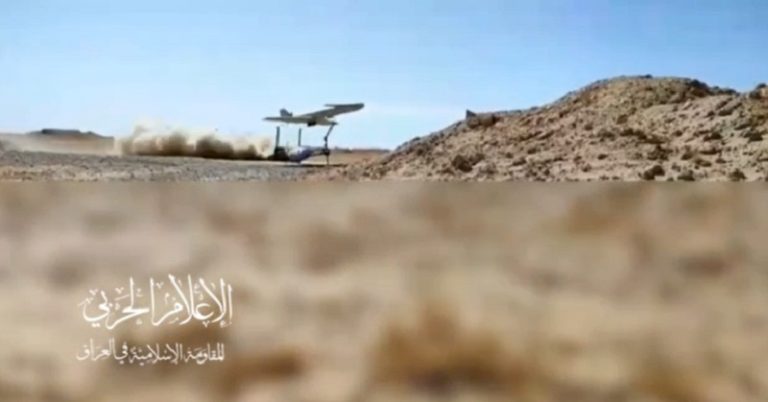 بالفيديو.. مشاهد من عملية إستهداف قاعدة “عين الاسد” المحتلة غرب العراق