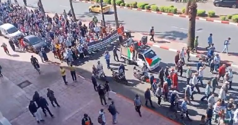بالفيديو.. مظاهرات في المغرب دعماً لفلسطين