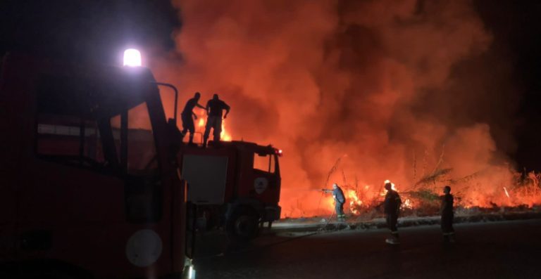 بالفيديو- صيدا تنجو من كارثة.. إخماد حريق كبير قبل وصوله الى شركة الغاز