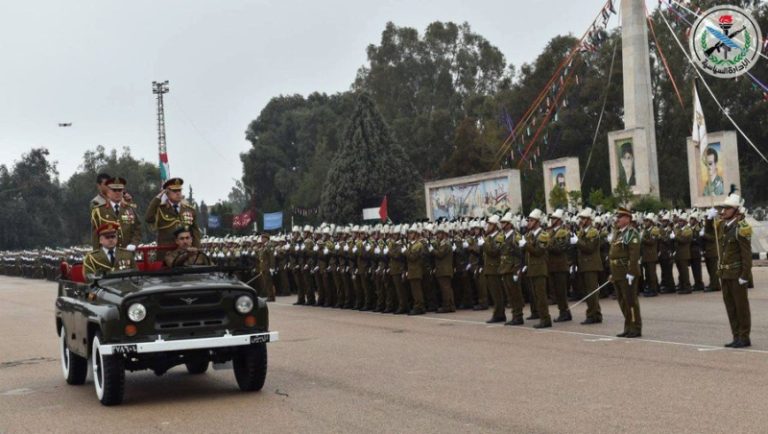 عشرات الإصابات في إنفجار مسيرة خلال حفل تخرج للكلية الحربية في حمص