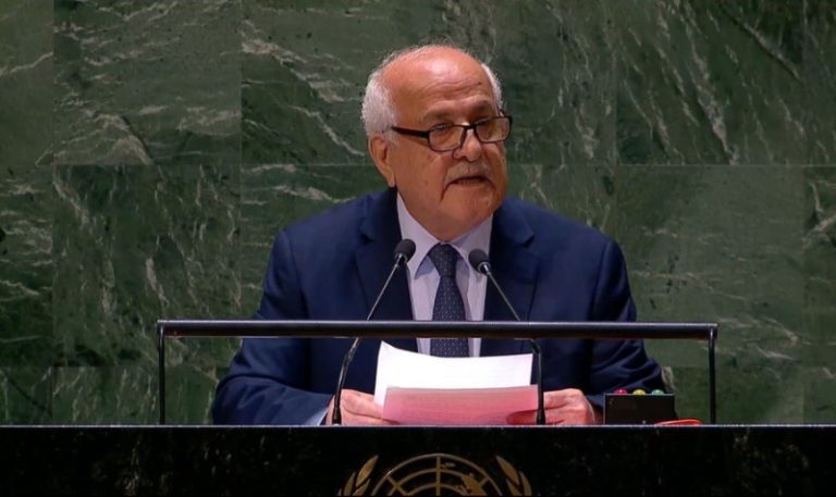 مندوب فلسطين لدى الأمم المتحدة: “إسرائيل” تحاول إخلاء قطاع غزة من سكانه
