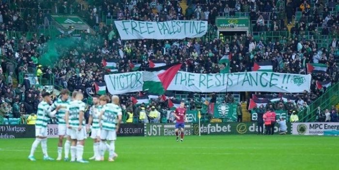 بالفيديو.. جماهير سلتيك الأسكتلندي تدعم فلسطين!