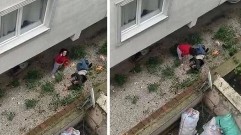 بالفيديو ـ “هذا هو ثمن الخيانة”.. إمرأة ترمي زوجها من الطابق الثاني!