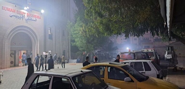 مسيرات “إسرائيلية” تستهدف كل من يتحرك في ساحات المستشفى الإندونيسي