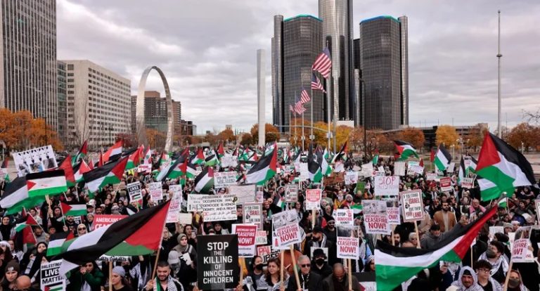 بالفيديو | مظاهرات دعماً للشعب الفلسطيني في لندن