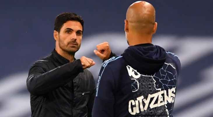 غوارديولا يعلق على مهاجمة ارتيتا للتحكيم