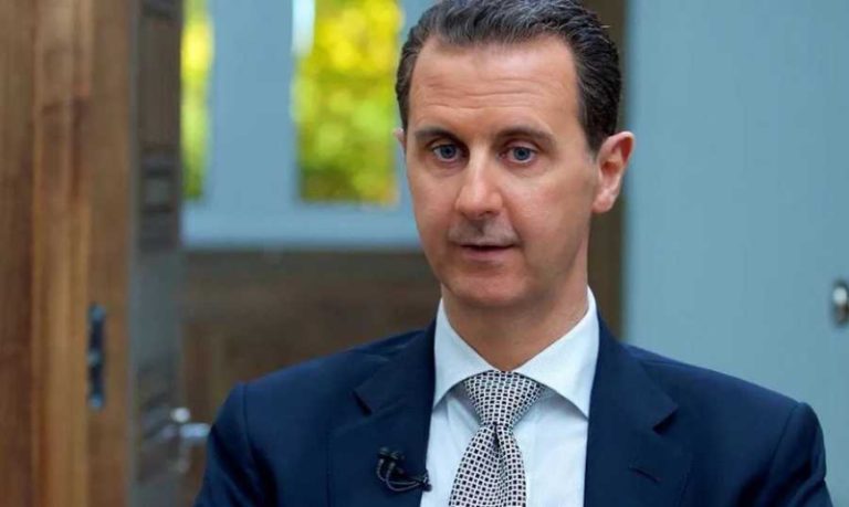 الأسد يعزي رعد بإستشهاد نجله